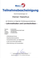 Heiner Haesihus, Lernmethoden und Lerntechniken