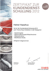 AEG Kundendienstschulung